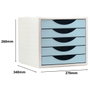 Archivo 2000 Módulo Organizador Ecogreen Archivotec 5 Cajones Azul Pastel
