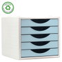 Archivo 2000 Módulo Organizador Ecogreen Archivotec 5 Cajones Azul Pastel