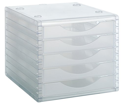 Archivo 2000 Archivotec Módulo de 5 Cajones Traslúcido