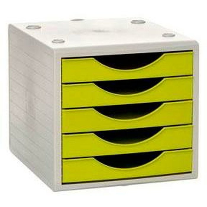ARCHIVOTEC Módulo de 5 Cajones Gris/Kiwi