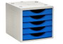 ARCHIVOTEC Módulo de 5 Cajones Gris/Azul