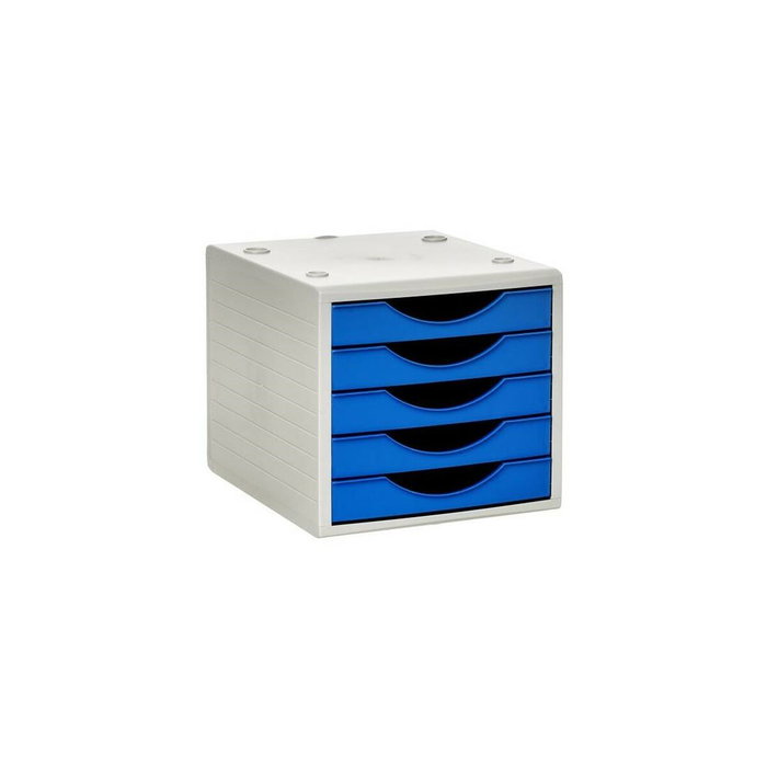 ARCHIVOTEC Módulo de 5 Cajones Gris/Azul
