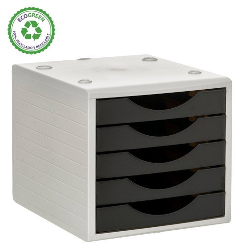 Archivo 2000 Módulo Archivotec EcoGreen 5 Cajones Gris/Negro