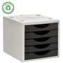 Archivo 2000 Módulo Archivotec EcoGreen 5 Cajones Gris/Negro