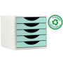 Archivo 2000 Módulo Organizador Ecogreen 5 Cajones Verde Pastel