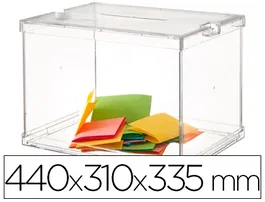 Archivo 2000 Urna electoral plegable metacrilato transparente 440x310x315mm