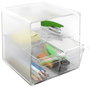 ARCHICUBO Bandeja Organizador 6706 Cristal con 2 cajones pequeños