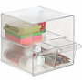 ARCHICUBO Bandeja Organizador 6706 Cristal con 2 cajones pequeños