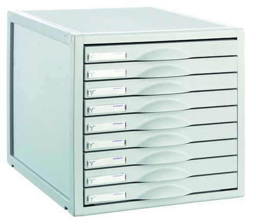 Archivo 2000 Módulo Archisystem de 9 cajones Gris 356x316x303 mm Archivo 2000 Módulo Archisystem de 9 cajones Gris 356x316x303 mm