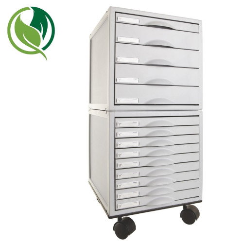 Archivo 2000 Módulo Archisystem de 9 cajones Gris 356x316x303 mm Archivo 2000 Módulo Archisystem de 9 cajones Gris 356x316x303 mm