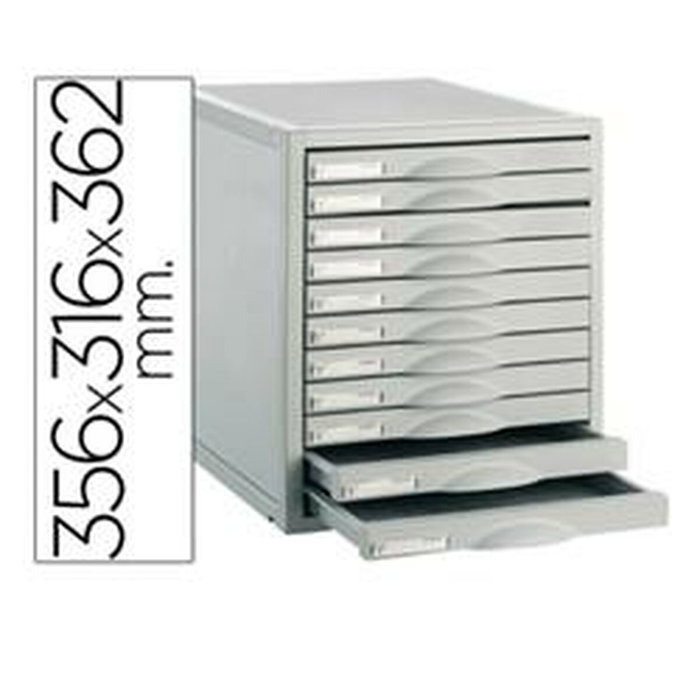 Archivo 2000 Módulo Archisystem de 9 cajones Gris 356x316x303 mm Archivo 2000 Módulo Archisystem de 9 cajones Gris 356x316x303 mm