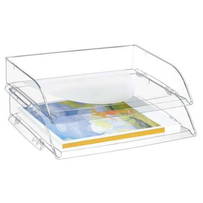 Archivo 2000 Bandeja Apilable Apaisada A4 y Folio Cristal Transparente Archivo 2000 Bandeja Apilable Apaisada A4 y Folio Cristal Transparente