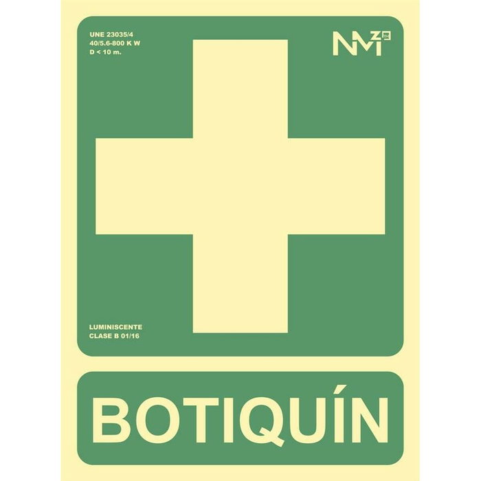 Archivo 2000 Señal de Botiquín Fotoluminiscente Verde
