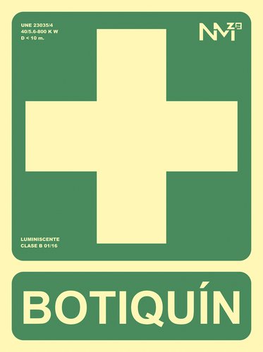 Archivo 2000 Señal Botiquín 224x300 PVC Verde Archivo 2000 Señal Botiquín 224x300 PVC Verde