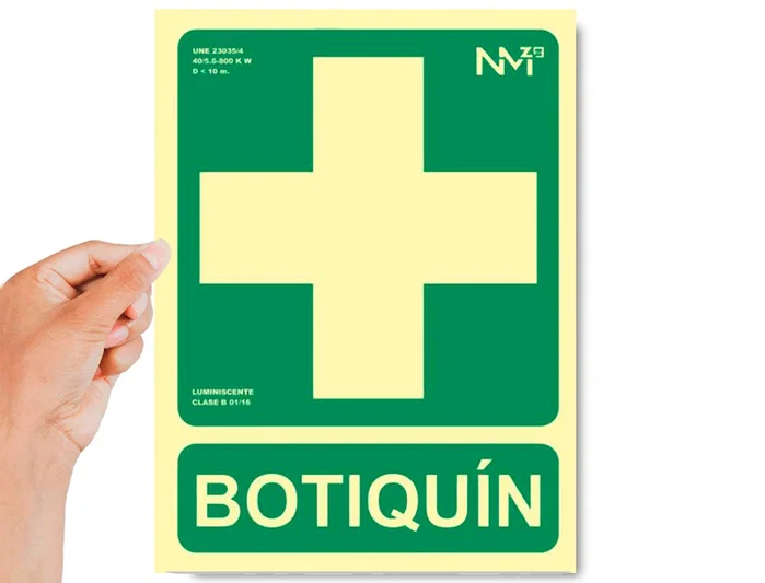 Archivo 2000 Señal de Botiquín Fotoluminiscente Verde