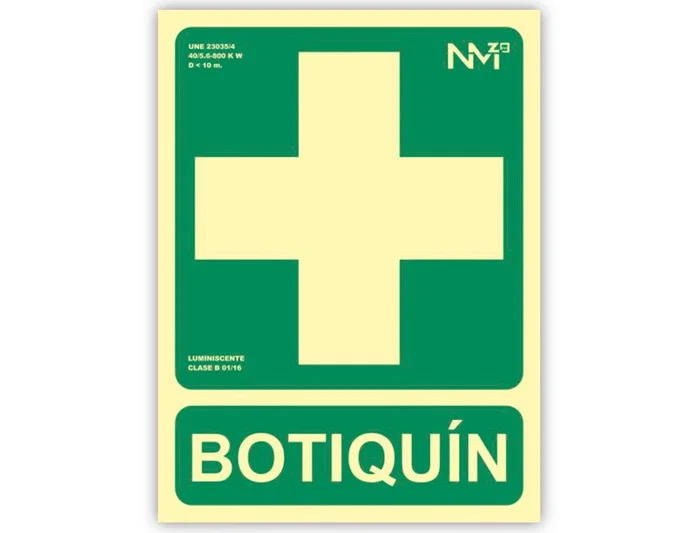 Archivo 2000 Señal de Botiquín Fotoluminiscente Verde