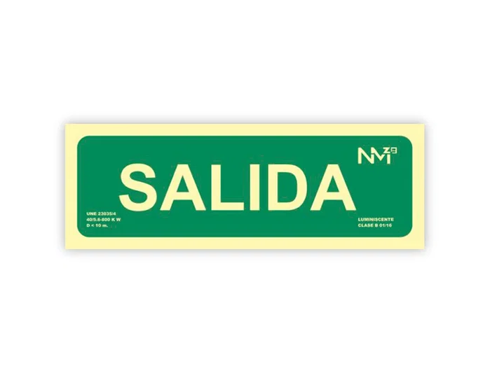 Archivo 2000 Pack de 2 Señales de Salida Fotoluminiscentes Verde PVC