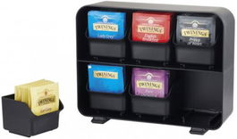 Archivo 2000 CD906 NE Organizador de Cocina con 6 Compartimentos Independientes de Poliestireno Color Negro Estante