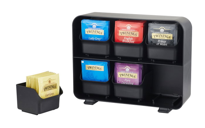 Archivo 2000 Organizador La Hora del Café con 6 Compartimentos, Negro Archivo 2000 Organizador La Hora del Café con 6 Compartimentos, Negro