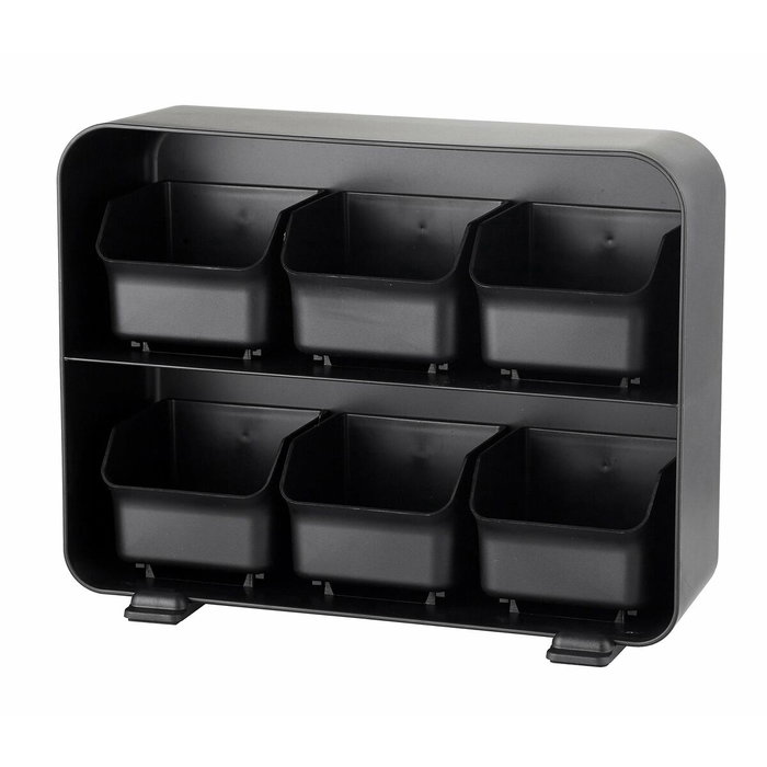 Archivo 2000 Organizador La Hora del Café con 6 Compartimentos, Negro Archivo 2000 Organizador La Hora del Café con 6 Compartimentos, Negro