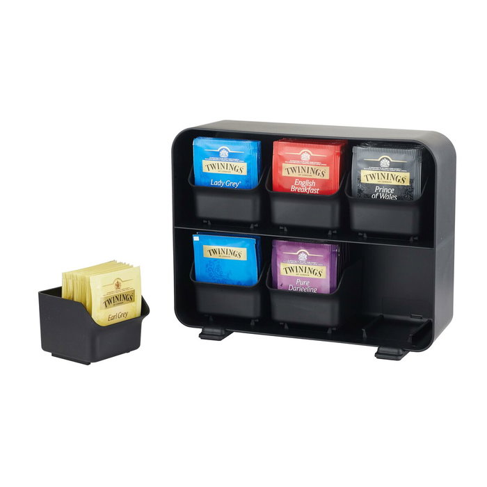 Archivo 2000 Organizador La Hora del Café con 6 Compartimentos, Negro Archivo 2000 Organizador La Hora del Café con 6 Compartimentos, Negro