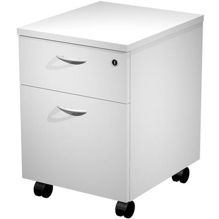 Artexport Cajonera Presto 2 Cajones con Ruedas y Cerradura Blanco Artexport Cajonera Presto 2 Cajones con Ruedas y Cerradura Blanco