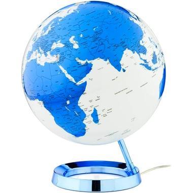 Atmosphere Light & Colour Globo Terráqueo Luminoso Hot Blue 30 cm con Luz Azul LED Fabricado en Italia Atmosphere Light & Colour Globo Terráqueo Luminoso Hot Blue 30 cm con Luz Azul LED Fabricado en Italia