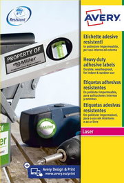 Avery Etiquetas de Poliéster Blanco para Láser, 99,1x139 mm (32 uds.)