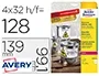 Avery Etiquetas Poliéster Blanco 99,1x139 mm para Impresora Láser Pack 32 Unidades Resistentes