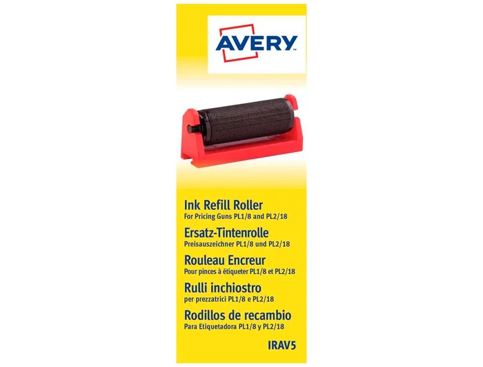 Avery Rodillo Entintador Negro para Etiquetadora PL1/8 y PL2/18 Caja de 5 Unidades Avery Rodillo Entintador Negro para Etiquetadora PL1/8 y PL2/18 Caja de 5 Unidades