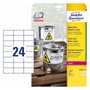 Avery Etiquetas Adhesivas Extra Resistentes 70x37mm Láser Blanco