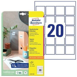Avery Etiquetas Adhesivas para Códigos QR 45x45mm Blanco
