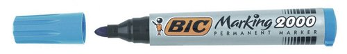 Bic Marcador Permanente Marking 2000 Punta Redonda Azul Caja 12 Ud
