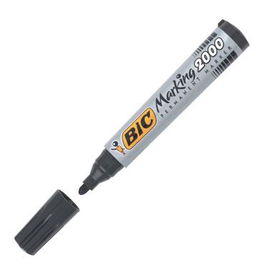 Bic Marcador Permanente Marking 2000 Punta Redonda Negro Caja 12 Unidades