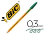 Bic Bolígrafo Cristal Punta Fina Verde 0,8 mm Escritura Nítida
