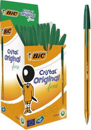 BIC Bolígrafo Cristal Fine Verde