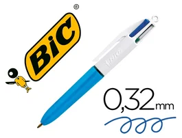 Bic Bolígrafo Retráctil Cuatro Colores Mini Punta Media 1mm
