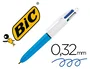 Bic Bolígrafo Retráctil Cuatro Colores Mini Punta Media 1mm