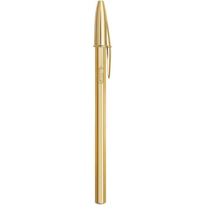 Bic Cristal Celebration Bolígrafo Oro con Tinta Azul (Caja de 20 unidades)