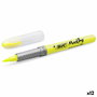 Bic Marcador Fluorescente Highlighter Flex Punta Pincel Amarillo Caja 12 Ud