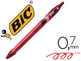 Bic Gelocity Quick Dry Bolígrafo Retráctil Tinta Gel Roja 0,7 mm (Pack de 12)