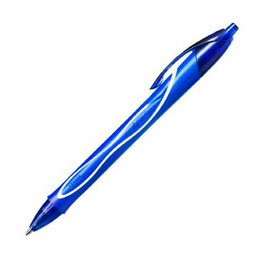 BIC Bolígrafo Tinta de Gel Retráctil Gelocity Quick Dry Azul - Paquete de 12 Unidades (Set de 12)