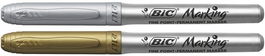 Bic Marcador Marking Metalico Punta 1.8 mm Color Oro Y Plata Caja 12 Ud