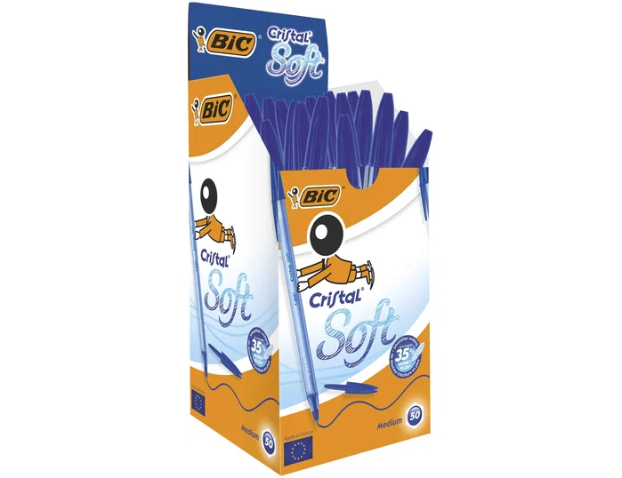 Bic Cristal Soft Azul Caja de 50 Unidades