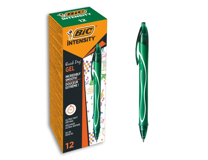 Bic Gelocity Quick Dry Bolígrafo Retráctil Tinta Gel Verde 0,7 mm
