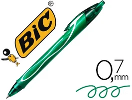 Bic Bolígrafo Gelocity Quick Dry Retráctil Tinta Gel Verde Punta 0,7 mm