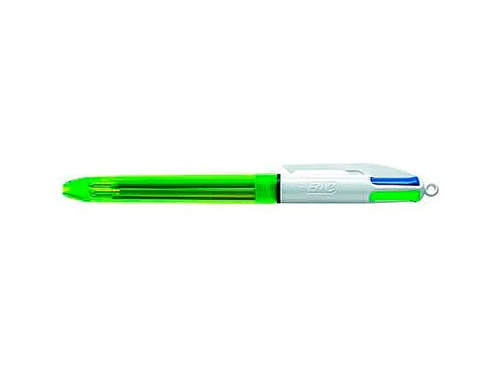 Bic Bolígrafo 4 Colores Fluorescente Retráctil Caja de 12 Unidades