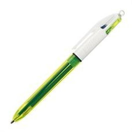 Bic Bolígrafo 4 Colores Fluorescente Retráctil Caja de 12 Unidades