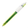 Bic Bolígrafo 4 Colores Fluorescente Retráctil Caja de 12 Unidades