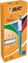 BIC Bolígrafo 4 Colores Shine Silver Cuerpo Blanco/Azul Metálico Caja 12 UD